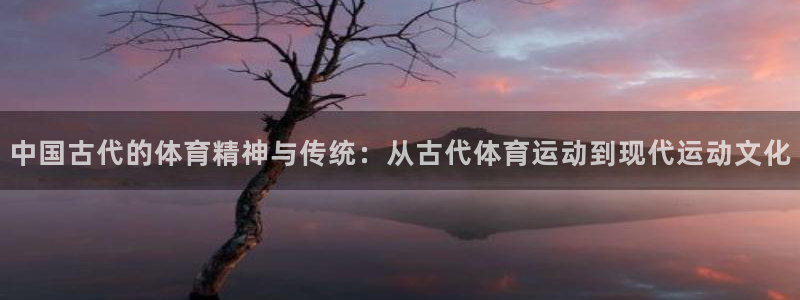 yy易游官方正版app娱乐平台:中国古代的体育精神与传统:从